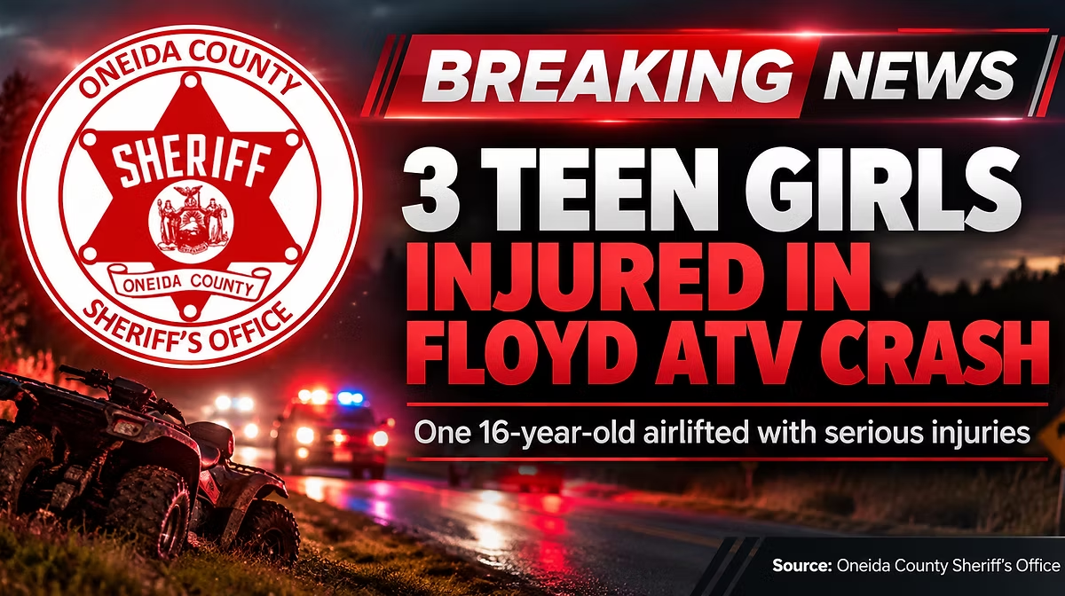 ATV Crash in Town of Floyd Leaves Three Teen Girls Injured, One Seriously Hurt and Airlifted to Syracuse